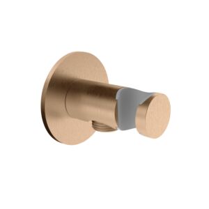 coude de raccordement de douche Herzbach Design iX PVD 2000 Cuivre Acier .39, rosace d = 70mm, avec porte-cône