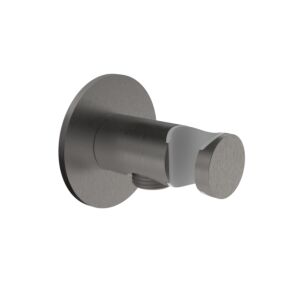 Herzbach Design iX PVD shower connection elbow 21.995200. 2000 .40 Black Steel, rosette d = 70mm, with cone holder
