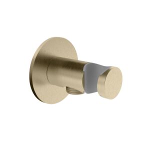coude de raccordement de douche Herzbach Design iX PVD 2000 .41 Laiton Acier, rosace d = 70mm, avec porte-cône