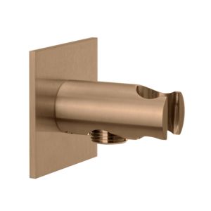 Herzbach Design iX PVD shower connection elbow 21.995200.2.39 Copper Steel, rosette 70x70mm, with cone holder