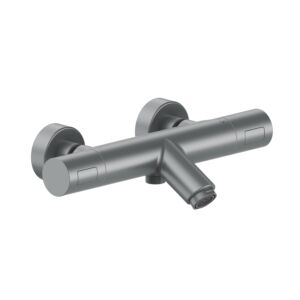 Thermostat de bain Herzbach Deep Grey 23.132170.1.06 Montage en saillie, gris mat