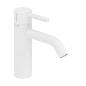 Herzbach Deep White mitigeur lavabo 23.203200.1.07 Taille M, sans garniture de vidange , 130 mm, blanc mat