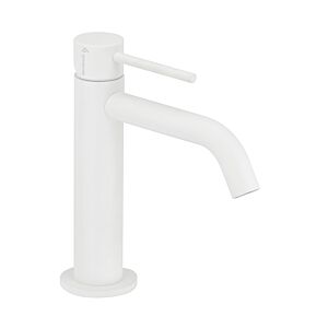 Herzbach Deep White basin mixer 23.203210.1.07 slim S-Size, without drain fitting, matt white