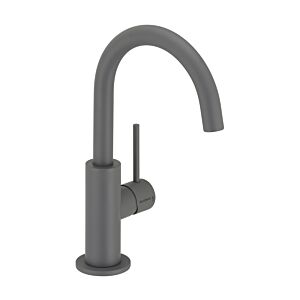 Herzbach Deep Grey mitigeur lavabo 23.203420.1.06 slim taille M, sans garniture de vidange , gris mat