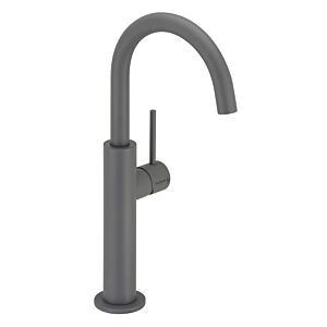 Herzbach Deep Grey Waschtischarmatur 23.203420.2.06 slim L-Size, mit erhöhtem Schaft, ohne Ablaufgarnitur, grau matt