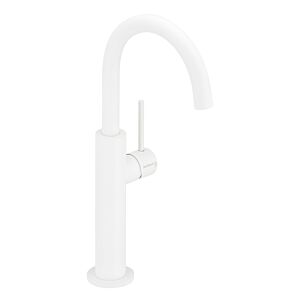 Herzbach Deep White Waschtischarmatur 23.203420.2.07 slim L-Size, mit erhöhtem Schaft, ohne Ablaufgarnitur, weiß matt