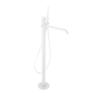 Colonne de remplissage de bain Herzbach Deep White 23.220700.1.07 au sol, blanc mat