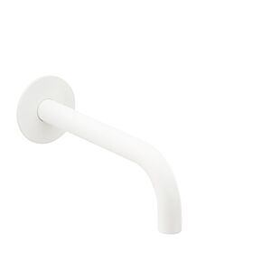 Bec mural Herzbach Deep White 23.451400.1.07 210 mm, 1/2&quot;, avec rosace murale d= 65mm, blanc mat