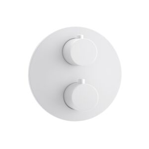 Herzbach Deep White Fertigmontageset 23.500550.1.07 für 1 Verbraucher, Unterputz-Thermostat, weiß matt