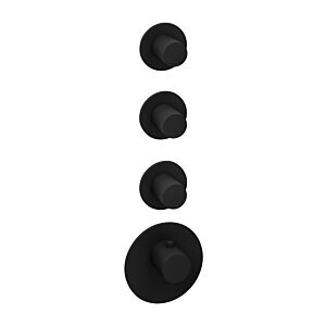 Herzbach Deep Black Fertigmontageset 23.523015.1.12 schwarz matt, für Universal-Thermostat-Modul