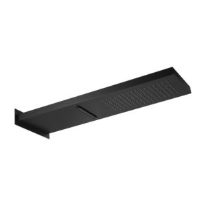 Douche de tête Herzbach Deep Black 23.661600.2.12 noir mat, 537x165mm, pour montage mural