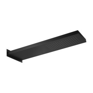 Herzbach Deep Black overhead shower 23.661700.1.12 matt black, 537x165mm, for wall mounting