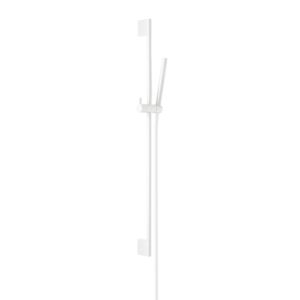 Herzbach Deep White wall bar set 23.690276.1.07 900mm, with brass hand shower, matt white