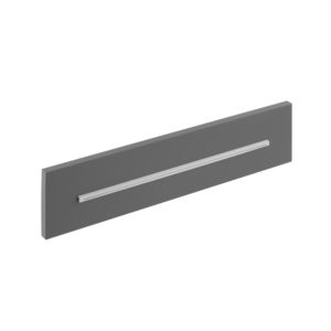 Herzbach Deep Gray cascade wall spout 23.696000.1.06 346x80mm, for flush mounting, gray matt