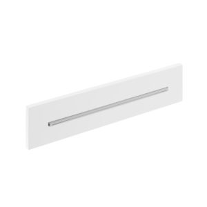 Herzbach Deep White cascade wall spout 23.696000.1.07 346x80mm, for flush mounting, matt white
