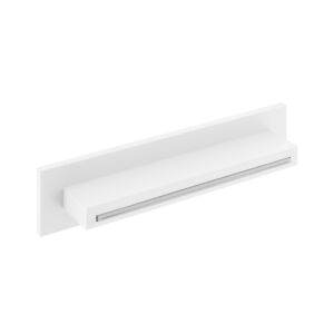 Herzbach Deep White cascade wall spout 23.697000.1.07 346x80mm, for surface mounting on the wall, matt white