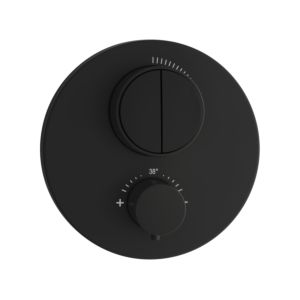 Herzbach Living Push Thermostat 23803050112 Deep Black, 2 Verbraucher, Schwarz matt