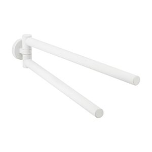 Herzbach Deep White towel holder 23.818500.1.07 projection 340mm, wall mounting, white matt