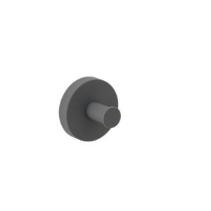 Herzbach Deep Gray towel hook 23.819000.1.06 32 mm, wall mounting, concealed fastening, gray matt