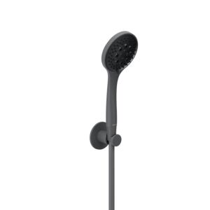 Set de bain Herzbach Deep Grey 23.914200.1.06 avec support conique, gris mat