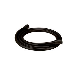 Flexible de douche Herzbach Deep Black 23.935300.1.12, noir mat, plastique lisse, 1500 mm (150 cm)