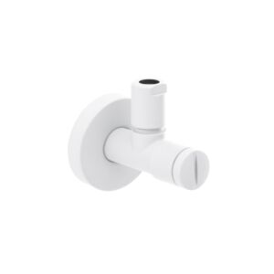 Herzbach Deep White Design-Eckventil 23.954780.1.07 1/2"x3/8", weiß matt