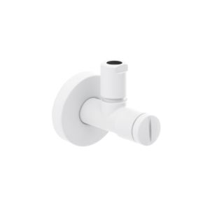 Herzbach Deep White Design-Eckventil 23.954780.1.07 1/2"x3/8", weiß matt
