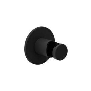 Herzbach Deep Black wall bracket 23.994100.1.12 with rosette d= 70mm, matt black