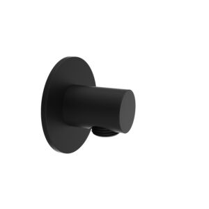 Coude de raccordement de douche Herzbach Deep Black 23.995100.1.12 avec rosace d= 70mm, noir mat