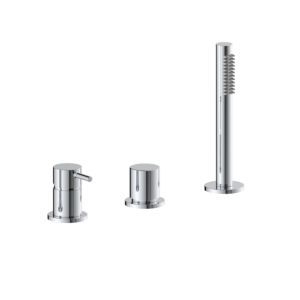 Herzbach Siro three-hole bath mixer 30.120250.2.01 without spout, chrome