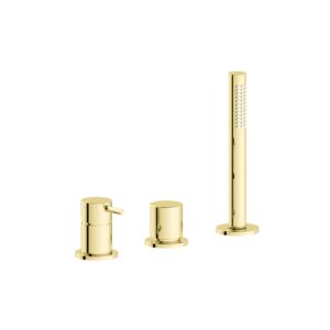 Herzbach Siro three-hole bath mixer 30.120250.2.03 without spout, gold