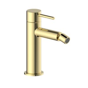 Herzbach Siro Bidetarmatur 30.120360.1.03 mit Ablaufgarnitur, gold