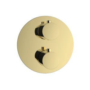 Herzbach Living set de finition rond 30.500550.1.03 thermostat encastré, 1 consommateur, PVD or