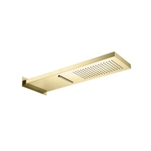 Herzbach LIVING SPA douche de pluie murale 30.661600.2.03 537x165mm pluie/surtension PVD or
