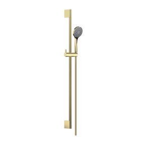 Herzbach LIVING SPA wall bar set Slide M 30.690310.1.03 900mm hand shower 100mm multi PVD gold