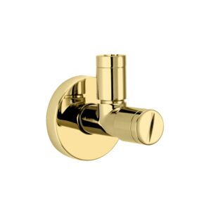 Herzbach Living design angle valve 30.954780.1.03 1/2&quot;x3/8&quot;, with cleaning filter, PVD gold