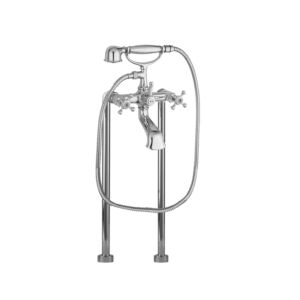 Herzbach Anais Wannenarmatur 32401000101 bodenstehend, mit Duschgarnitur, chrom