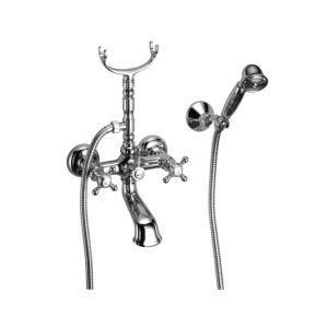 Herzbach Anais Classic Wannenarmatur 32402000101 chrom, Aufputz, Kreuzgriff