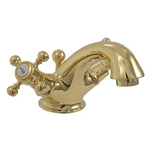 Herzbach Anais Waschtischarmatur 32452000103 gold, Gussauslauf, mit Ablaufgarnitur