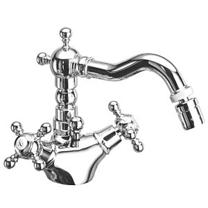 Herzbach Anais Classic Bidetarmatur 32463000202 chrom-gold, mit Ablaufgarnitur