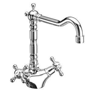 Herzbach Anais Classic Spültisch-Zweigriffarmatur 32.471000.2.05 bronze, schwenkbarer Auslauf