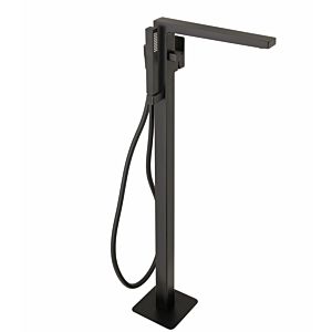 Herzbach Deep Black Fertigmontageset 36.220207.1.12 für Wanneneinlaufsäule, bodenstehend, schwarz matt