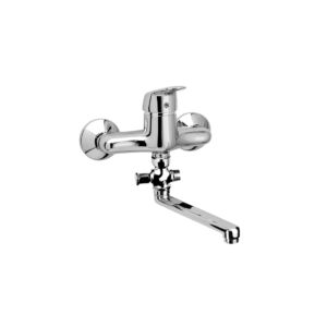 Herzbach Kappa Wannenarmatur 50112000101 chrom, Aufputz, Auslauf 300 mm schwenkbar
