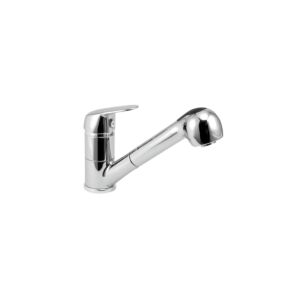 Herzbach Küchenarmatur Kappa 50116000101 chrom, Auslauf schwenkbar, ausziehbare Handbrause