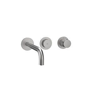 Herzbach MODUL7 PUSH TA Waschtisch- 70.702403.1.09 Wandbatterie Fertigset 240mm Edelstahl