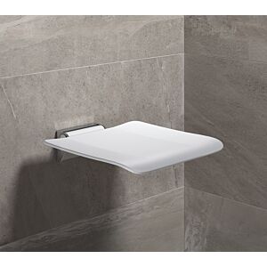 Hewi System 900 siège pliant 900.51.2024098 450 x 112 x 525 mm, le signal Inox siège, chrome Inox paroi Inox