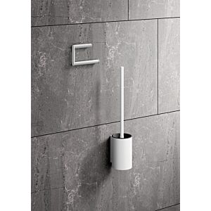 Hewi System 900 WC-Bürstengarnitur 900.20.00060 DX aus Edelstahl, pulverbeschichtet, weiß tiefmatt, Ø 89mm, 400x108mm