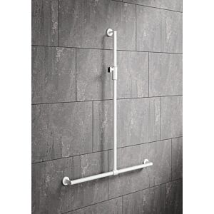 Hewi System 900 shower handrail 900.35M40160VH 1250 x 965x 965 mm, powder-coated white deep matt-light grey