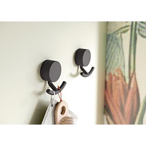 Hewi System 815 porte-papier hygiénique 815.21.20060DC 140x120x22mm, avec Halter et couvercle, noir mat