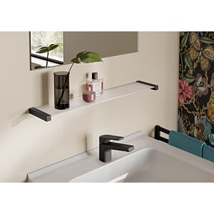 Hewi System 900 Q Tablette avec distributeur de savon liquide 900Q03.00260DC revêtement en poudre noir mat profond